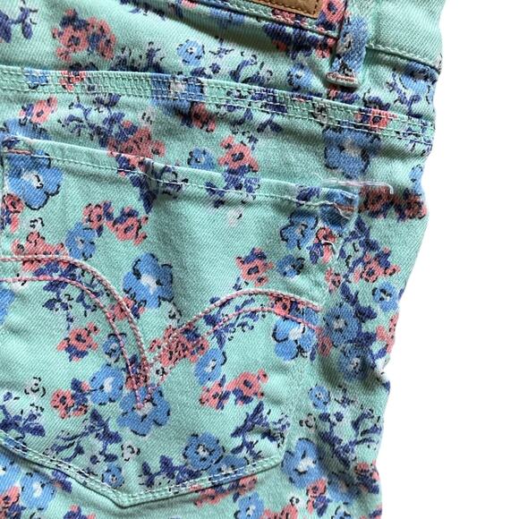Levi's  Shorty Shorts Floral Multi Color Pockets size 11 - Picture 6 of 13